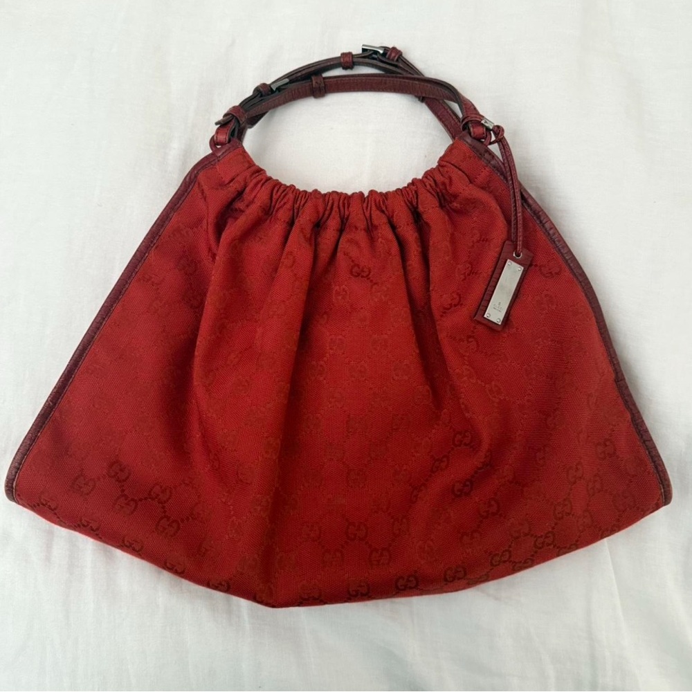 Vintage Red Gucci Hobo Bag
